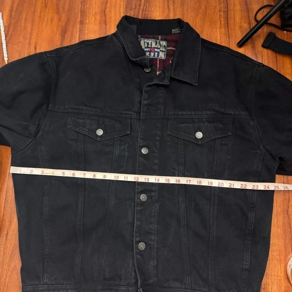 Attrak Fleece Lined Denim Jacket Size Large